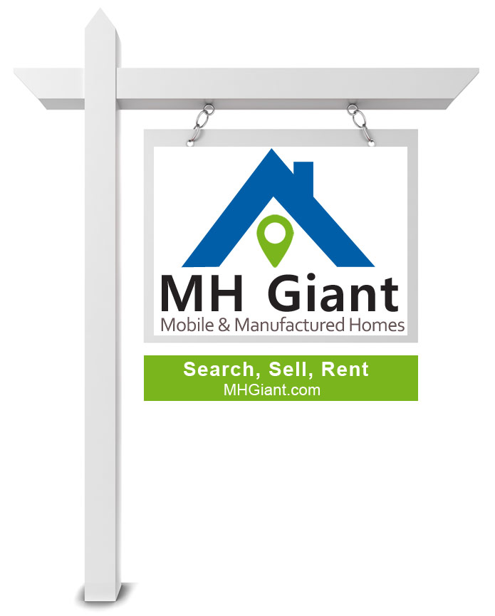 MH Giant mobile home for sale sign