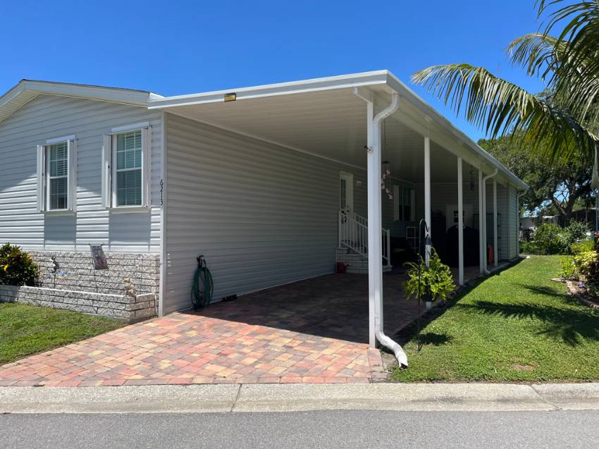 Mobile home driveway and carport