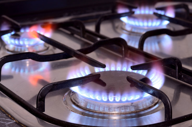 Gas stove in a manufactured home