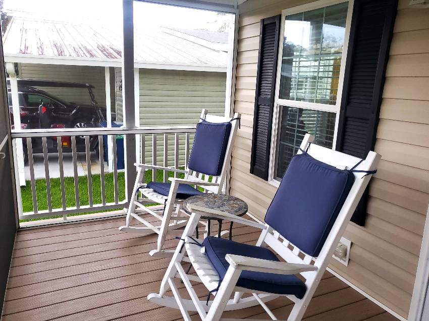 Mobile home deck furniture