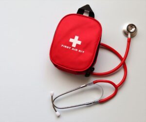 emergency first aid bag with stethoscope 