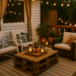Cozy mobile home decks and patios