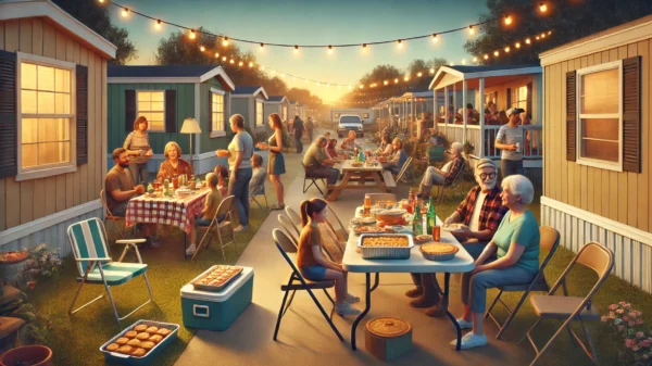 Mobile home park gathering