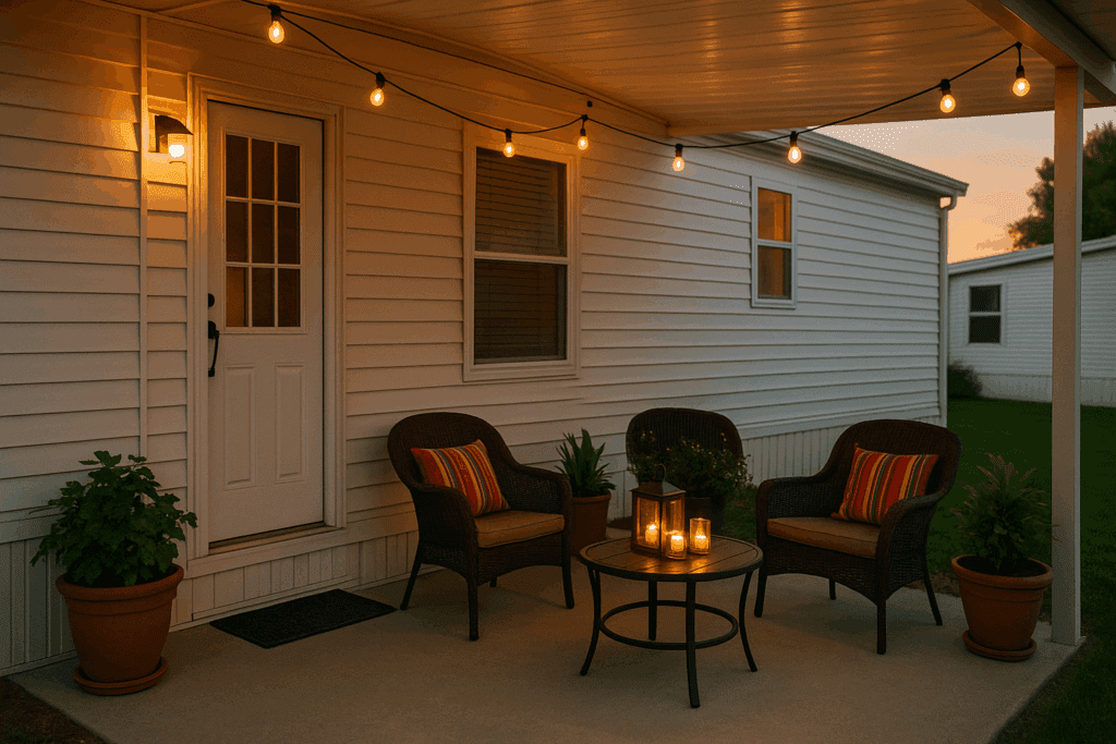 Mobile Home Porches, Patios, and Peacfull spaces