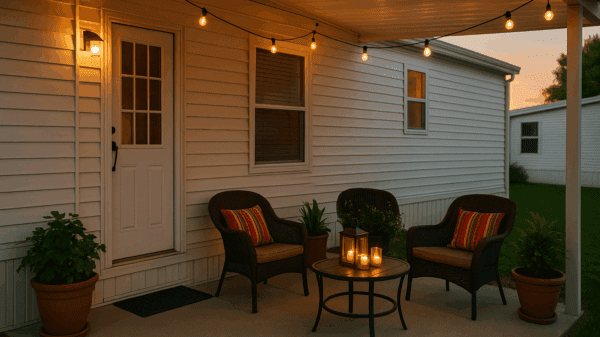Mobile Home Porches, Patios, and Peacfull spaces