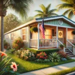 Manufactured home in tropical Florida setting