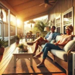 Florida homeowners enjoying life in a manufactured home community.