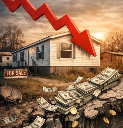 Image of mobile home depecting depreciation